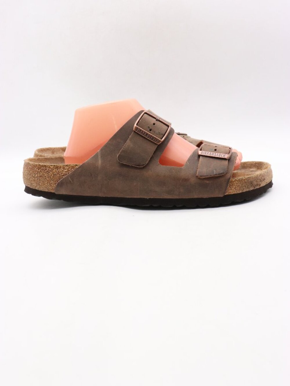 Birkenstock Arizona Soft Footbed Men's US 12 EU 45 Brown Leather Sandals Buckle
